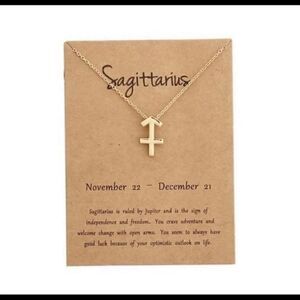 Gold plated astrology zodiac sign necklace